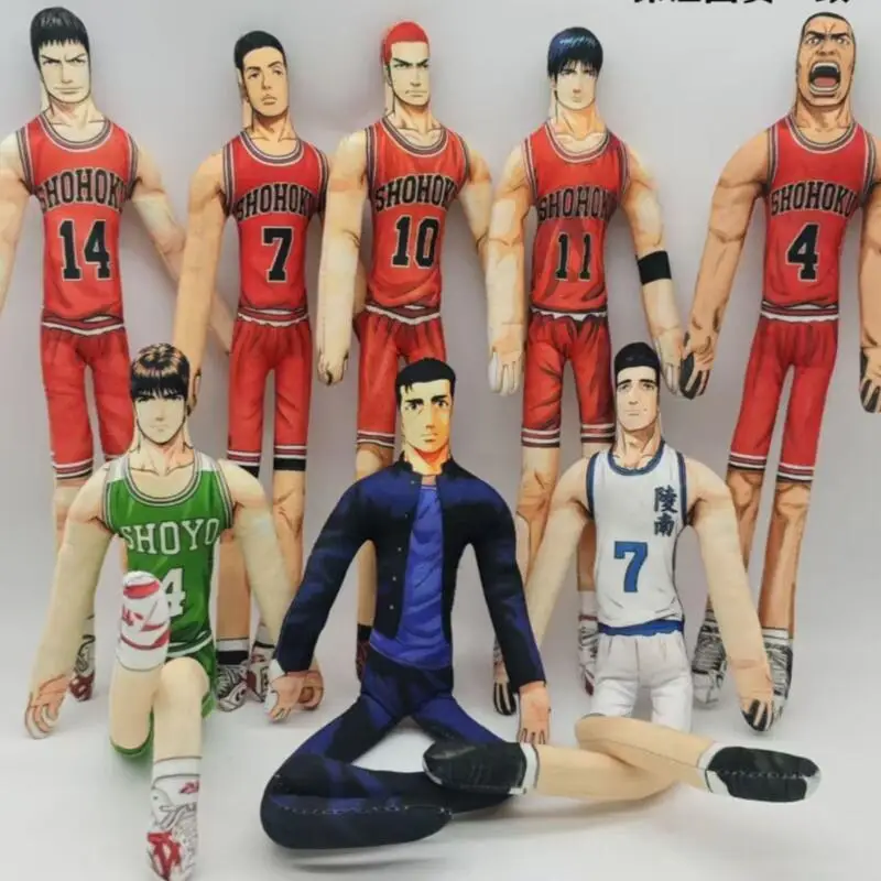 Slam Dunk Sakuragi Hanamichi Rukawa Kaede Long Legs Plush Fill Doll Built In Skeleton Bend Freely Desktop Decoration Friend Gift