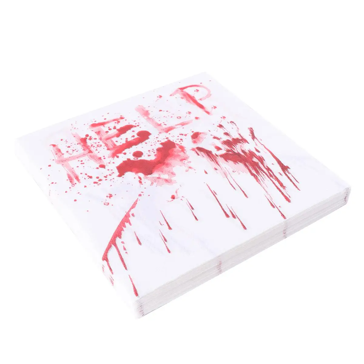 40PCS Halloween Party Tissue Disposable Blood H print Themed Unique Festive Napkins For Party Foldable Tableware Decor