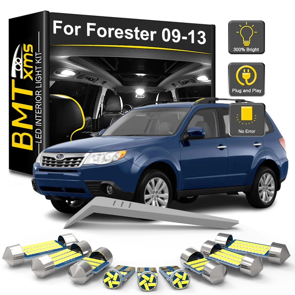 

BMTxms 10Pcs Canbus For Subaru Forester SH 2009 2010 2011 2012 2013 LED Interior Light Bulb Kit Car Indoor Trunk Lamp