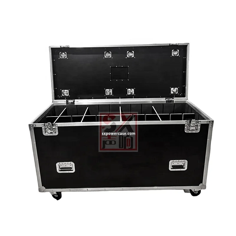 24x60x24 Inch Heavy Duty Flight Case with Removable Dividers and Tray for Touring Stage Equipment OEM/ODM