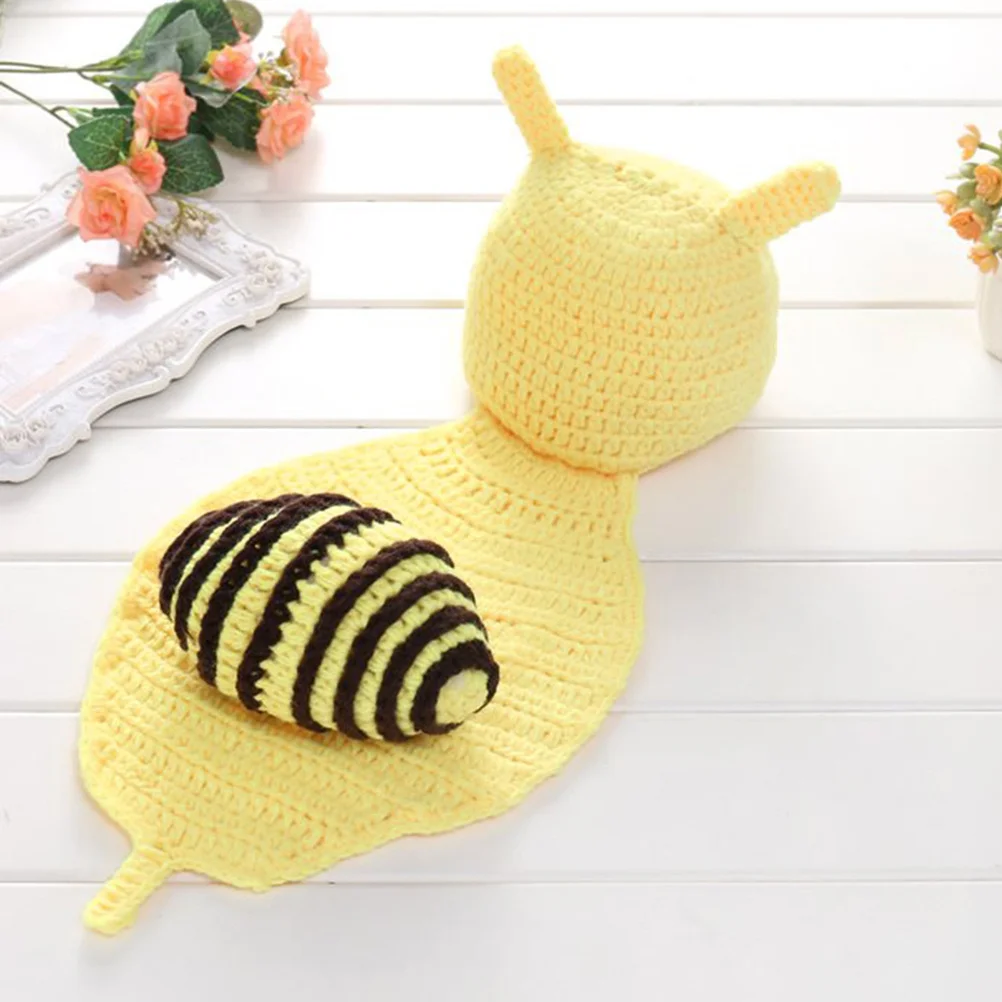 Cappello da gufo in cotone lavorato a maglia unico per neonati da 0 a 6 mesi Design unisex Traspirante Comodo puntelli per fotografia Regalo Caffè