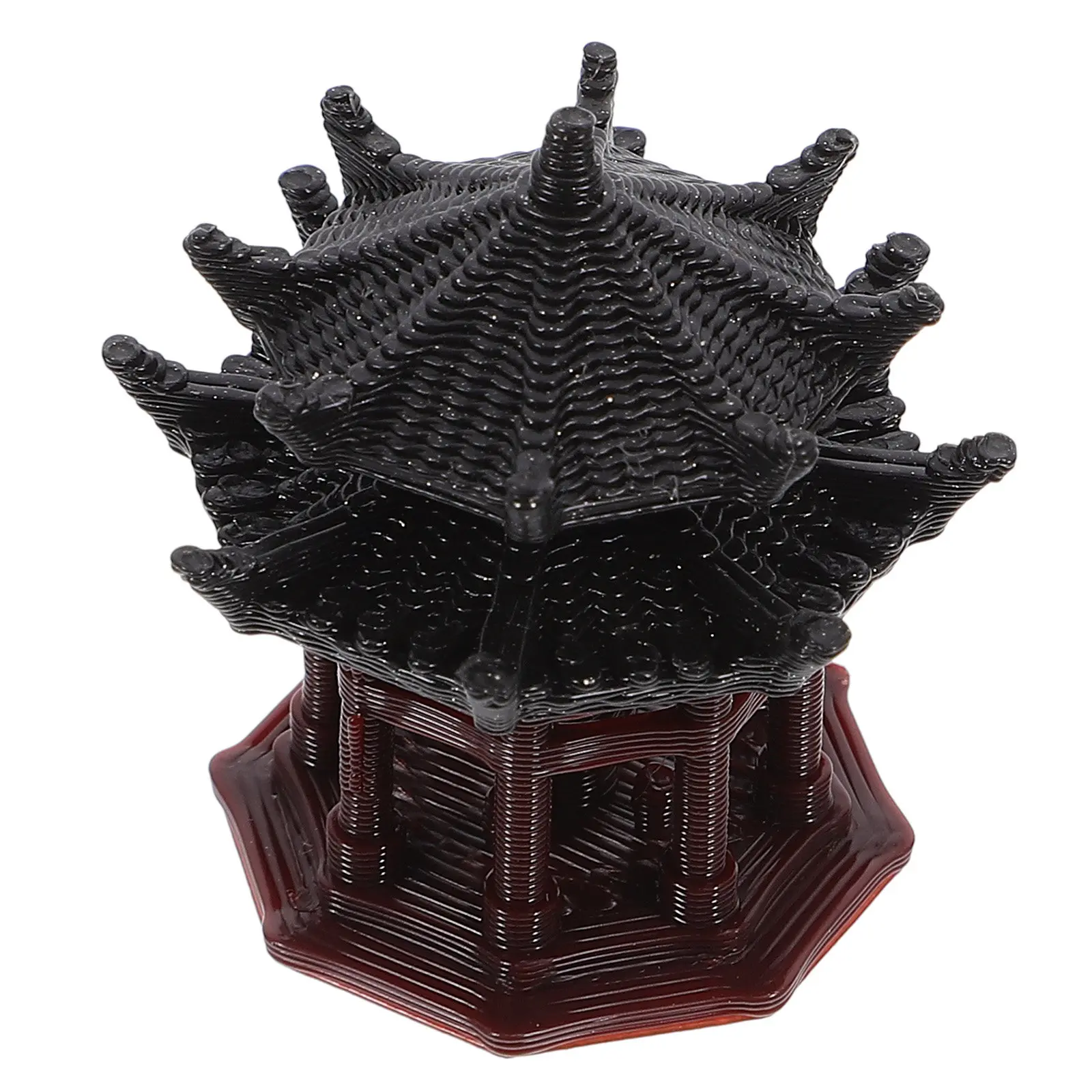 Plastic Octagonal Pavilion Statue Mini Miniature Garden Pavilion For For Aquarium Decoration Autumn Home Decor