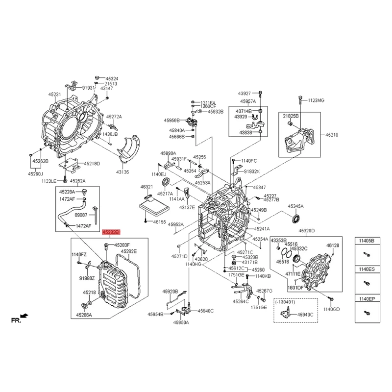 

45280-26100 кастрюля трансмиссионного масла для Hyundai Ix35 Accent Elantra Kia K5 Rio Soul вентиляционный клапан корпус части 4528026101