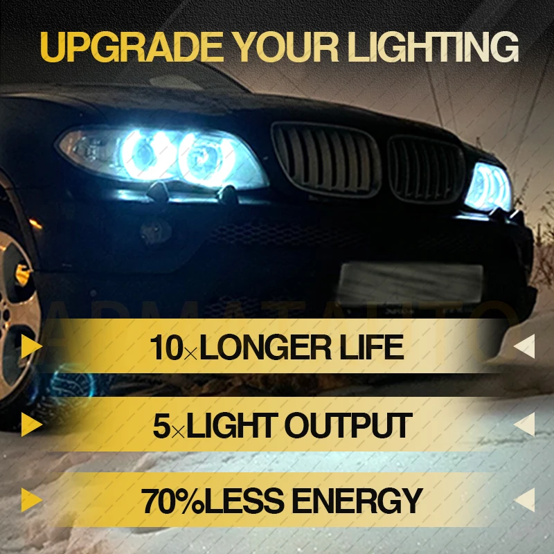 H8 LED عيون الملاك ماركر ضوء هالة حلقة لمبة لسيارات BMW E81 E82 E87 E88 E90 E92 M3 E93 E60E70 X5 E71 X6 X6M E89 Z4 اكسسوارات السيارات #6