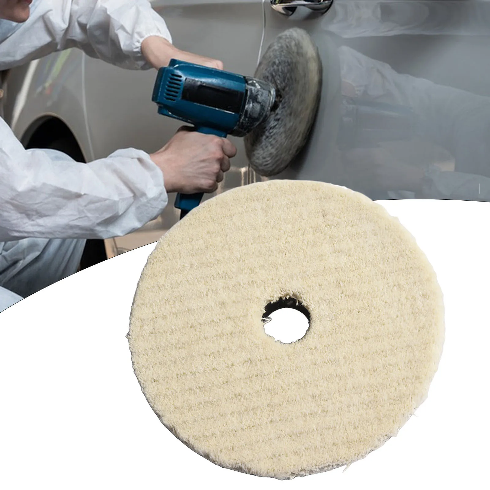 Car Detailing Pads Automotive Buffing Pads Wool Polishing Pad For Car Automotive Polishing For Waxing Multiple Softness Levels