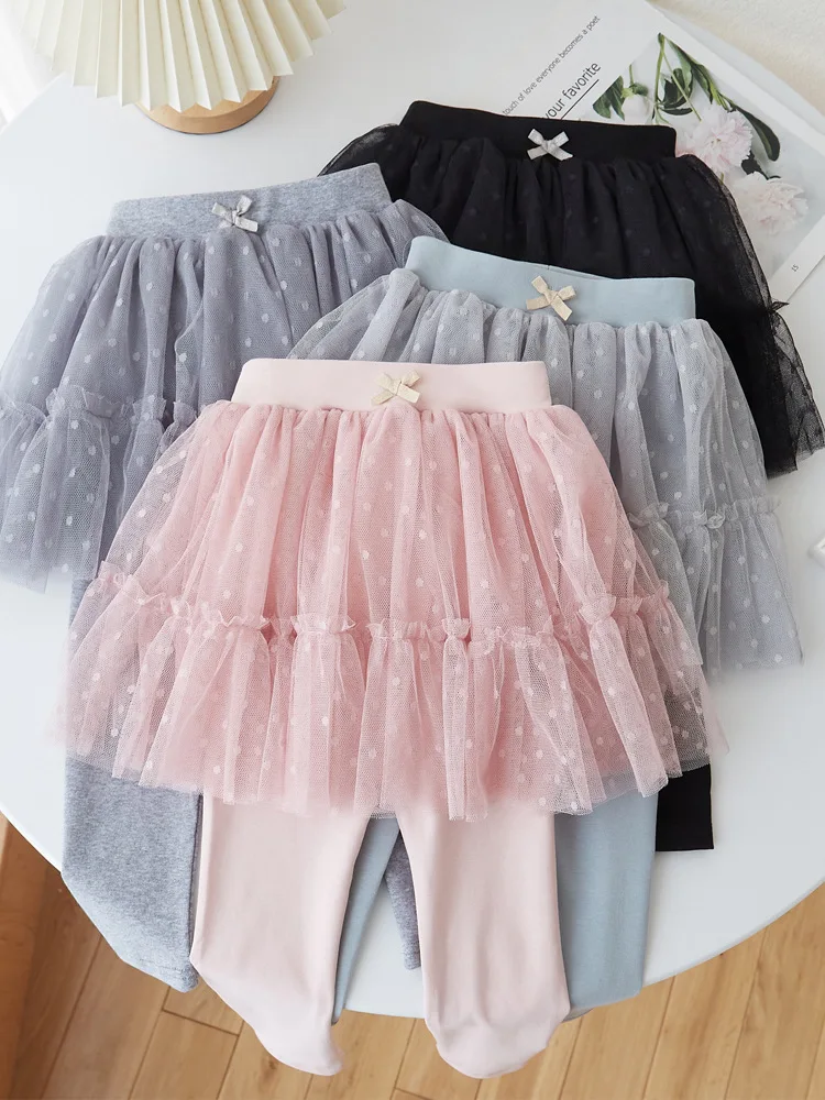 

new delivery 2024 spring autumn skirt pants cotton 100-140 solid 2-7year children clothes kids baby students legging pant