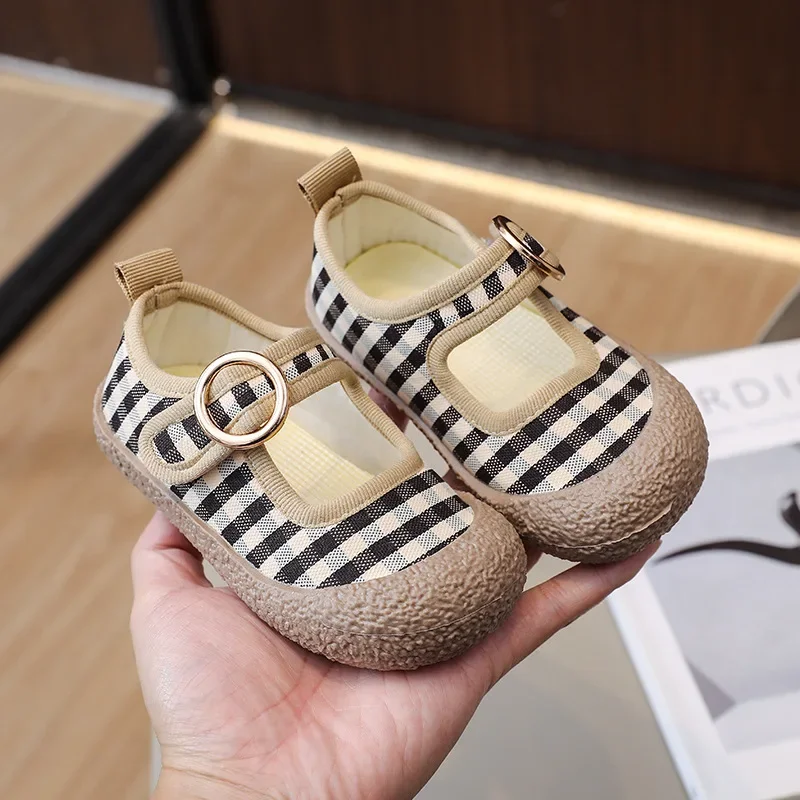 Spring Kids Shoes New Fashion Versatile Girl Sneakers Soft Soled Anti Slip Comfort Casual Shoes Canvas Trendy Retro Boys' Shoe