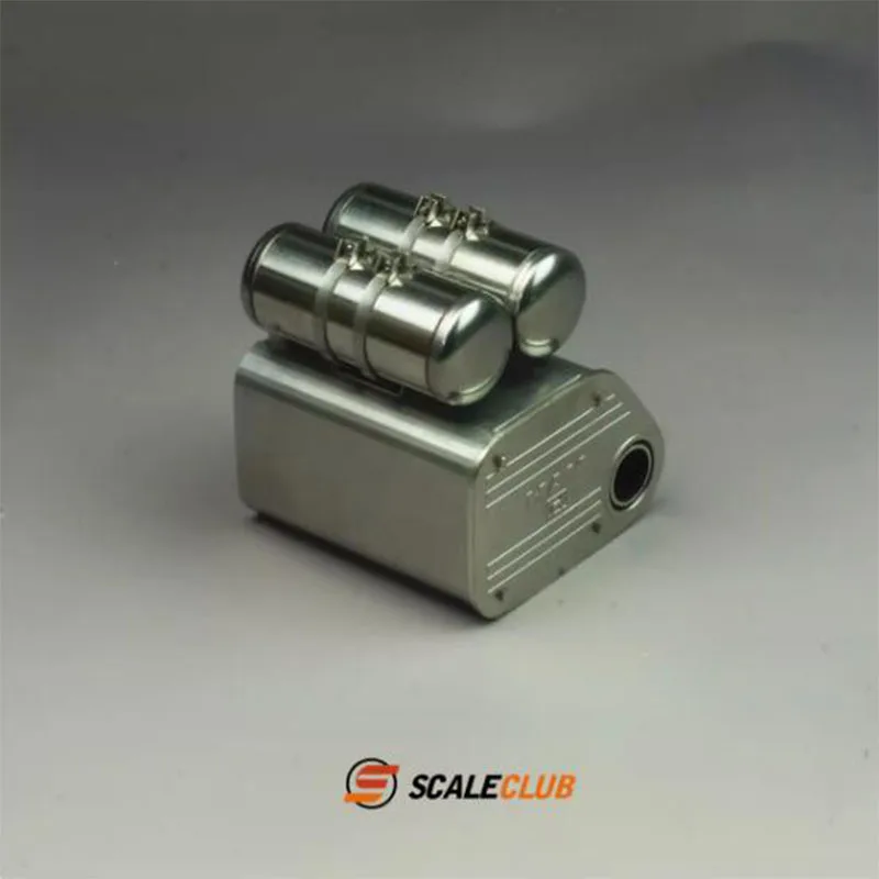 

SCALECLUB 1/14 For MAN F2000 Metal Exhaust Box For Tamiya Lesu Oka For Scania Man Rc Truck Trailer Tipper