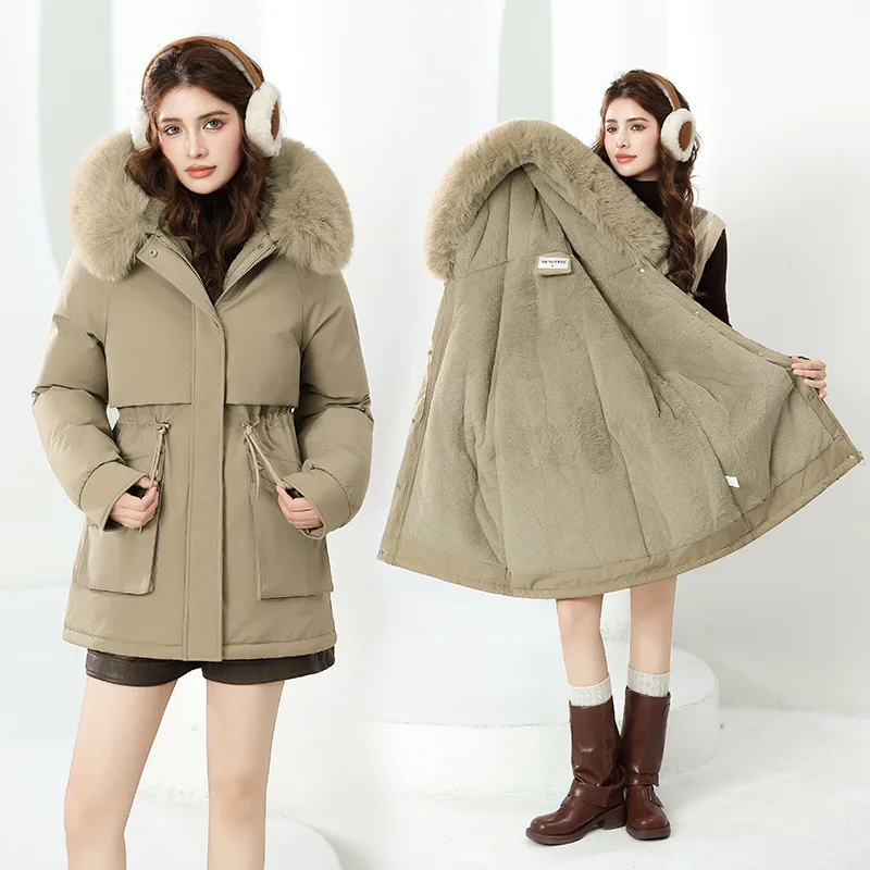 

Унисекс зимняя парка в стиле Харадзюку, утепленная, с асимметричным кроем, теплая, мягкая, на молнии, с поясом, в клетку, стеганая, с множеством карманов, для офиса