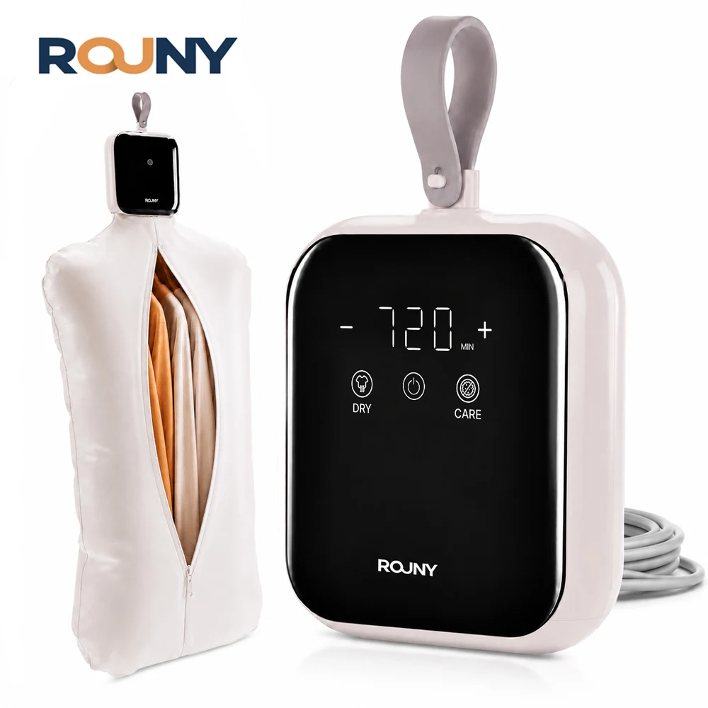 ROUNY Foldable Electric Clothes Drying Rack Portable Travel Garment Dryer 12h