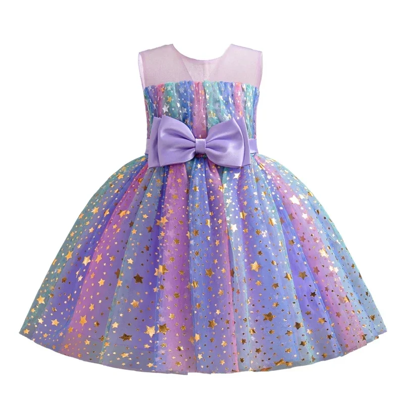 Girls Unicorn Dress Kids Party Birthday Princess Dress Halloween Costume Sleeveless Wedding Christmas Costume Kids Clothes