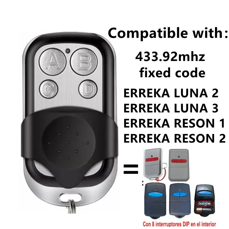 

ERREKA Remote Control Door Copier Cloner Suitable for RESON 1/RESON 2 Remote Transmitter 433.92MHz 4 Key