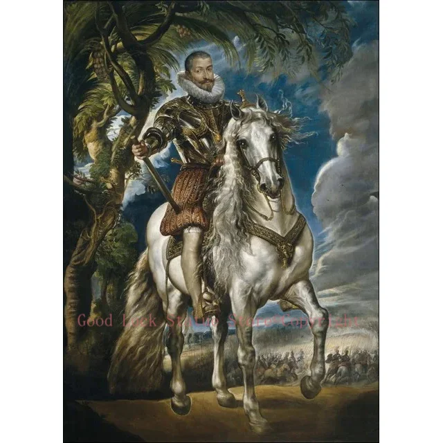 

speciaI offer painting # TOP classical art work-- Equestrian Portrait of the Duke of Lerma replica print oil painting ON canvas