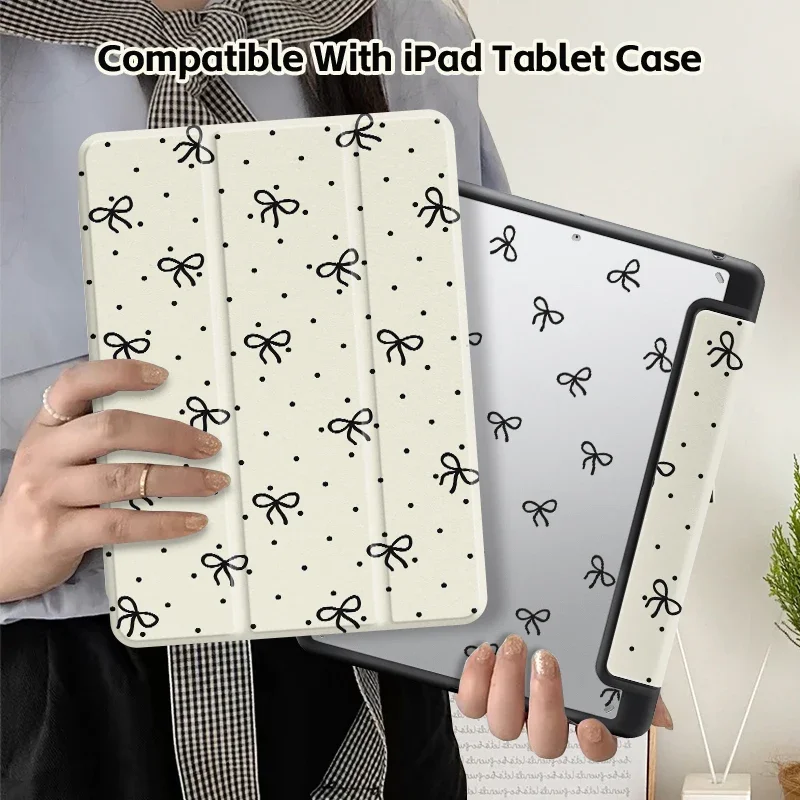 Case For iPad 10.2/10.5/Pro11/10Th/10.9/12.9/Air6/5/4/Mini6,Support Sleep Wake-Up,Double-Sided Printing With Pen Slot Design