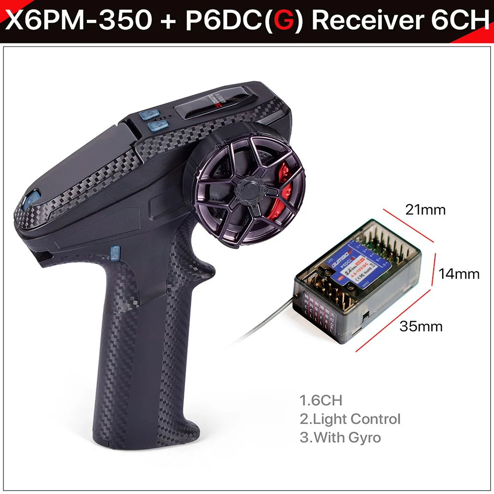 DUMBORC X6PM-350 RC Transmitter Receiver Kit BL3F/X6FG/X6FP/X4FMG 2.4GHZ RC Controller 6CH Gyro Universal RC Car Remote Control image 3