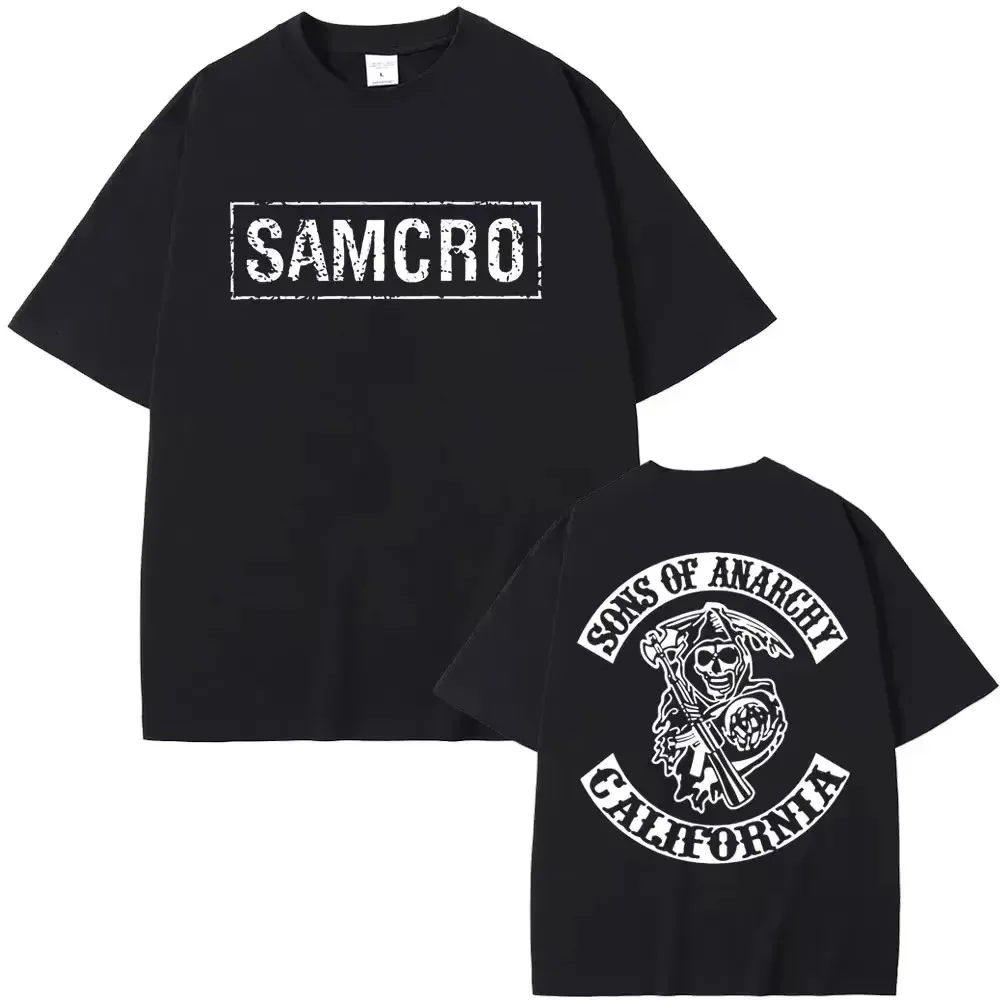 2026 Death Reaper Skeleton Sickle Comes Men's and Women's T-shirts Fashion Large Top Casual Short Sleeve Street Wear New T-shirt