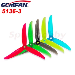 Gemfan Vannystyle Vanover 5136 5.1X3.6X3 3-Blade PC CW CCW Propeller 5mm Hole for 5inch FPV Racing & Freestyle Drones Accessorie