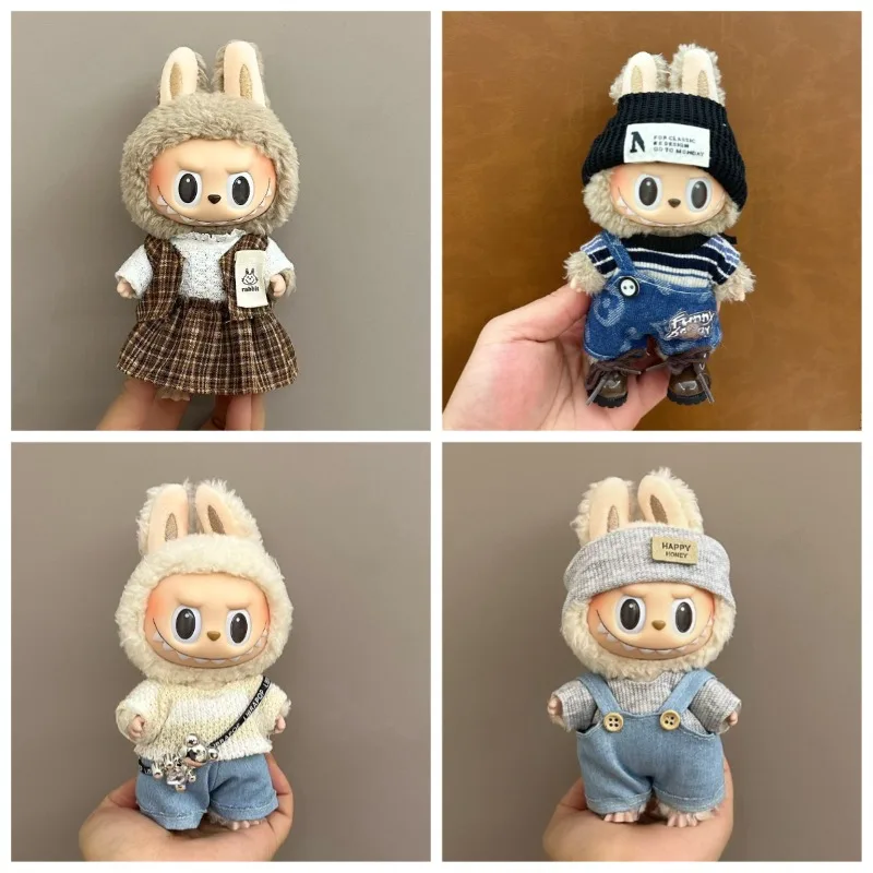 

(Без обуви) Аксессуары, дизайнерская одежда, костюм для 17 см Labubu, милое платье V1 V2 V3, кулон Labubu, милый модный подарок