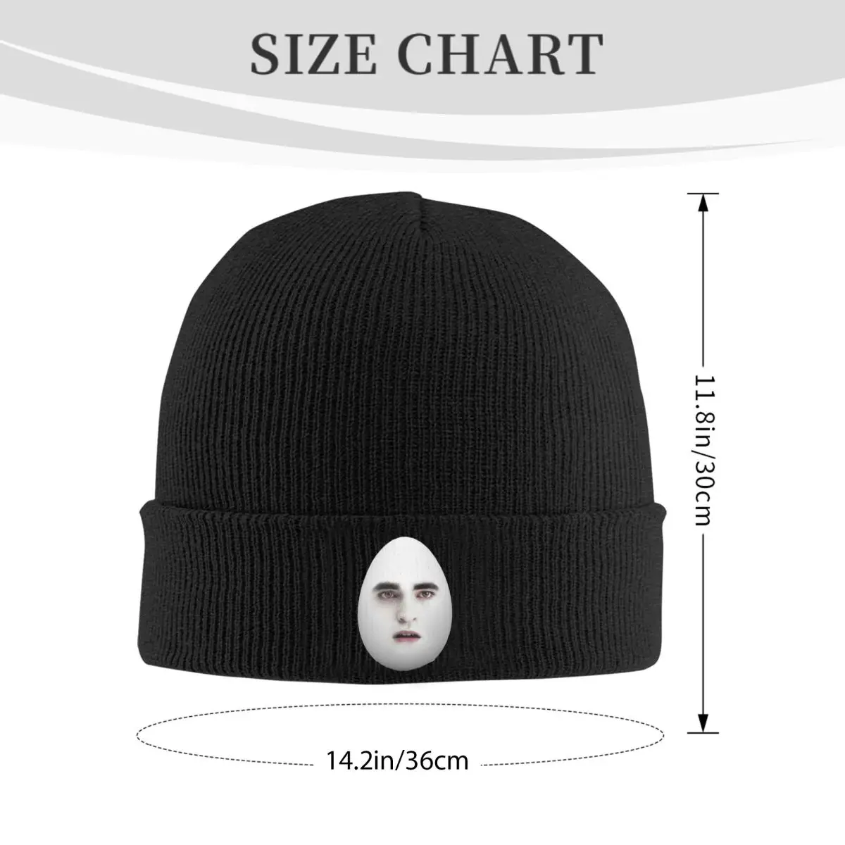 Eggward Funny Edward Cullen Gorro de punto cálido Gorro de punto de invierno Gorros Gorros Gorros de hip hop para unisex