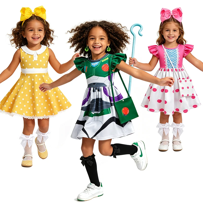 Disfraces de Personajes de Películas para Niños, Disfraces de Halloween, Jessie, Buzz, Space Ranger, Bo Peep, Gabby, Conjuntos para Niñas, Disfraces para Fiestas de Carnaval