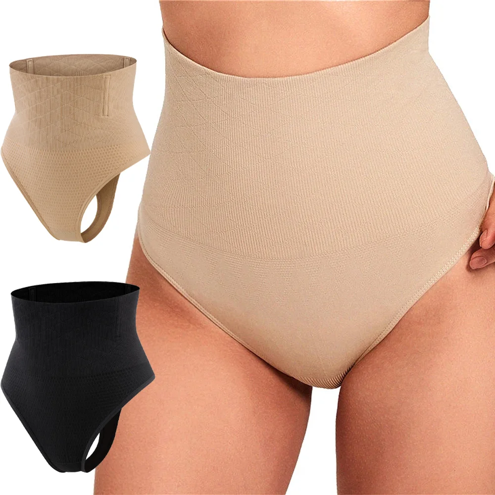 Women Thong Panty Shaper High Waist Tummy Control Panties Slimming Underwear Butt Lifter Belly Shaping Cincher Brief Shapewear