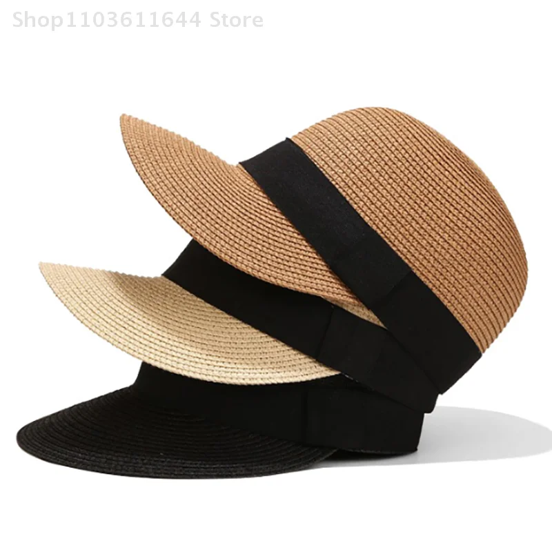 Новая соломенная шляпа, модная уличная студенческая шляпа для отдыха, солнцезащитный крем, летняя бейсболка