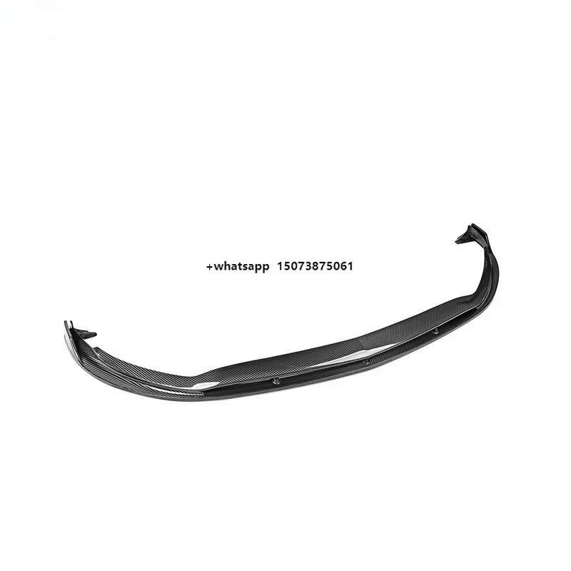 Paktechz Dry Carbon Fiber Body Kit Front Bumper Lip Spoiler Splitter for W177 a Class Sport A35 Hatchback Sedan