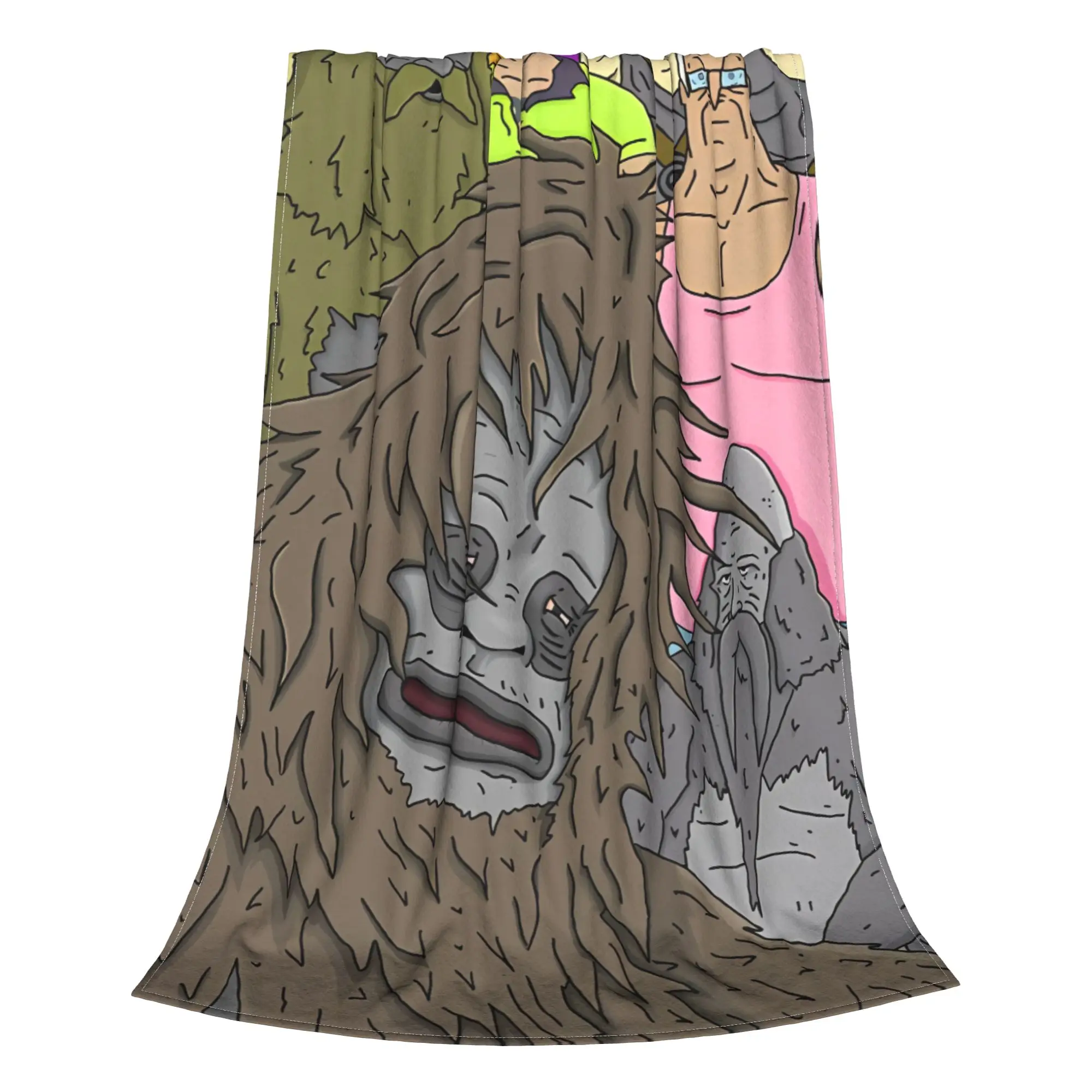 1PC Trippy Bigfoot Cartoon  The Big Lez Show Home Room Decorations Winter Blankets For Adults Bedding Home Interior Sofa Knee