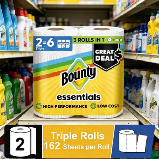 Essentials Select A Size Paper Towels Twin Pack