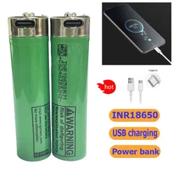 Power Bank 3.7V 3500mAh 18650 Lithium Battery INR18650 Rechargeable Battery USB TYPE-C Charging Port Supports Reverse Charging