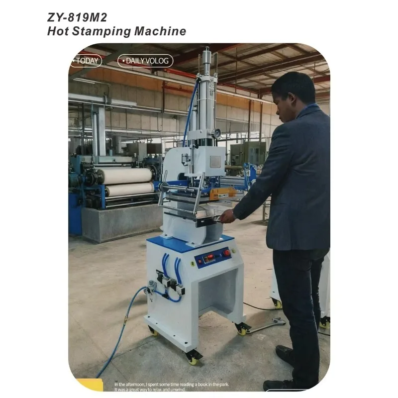 Applicable to 【Popular】High Quality New Pneumatic Heat Press Machine 220V With Golden Effect For Leather DIY Projects