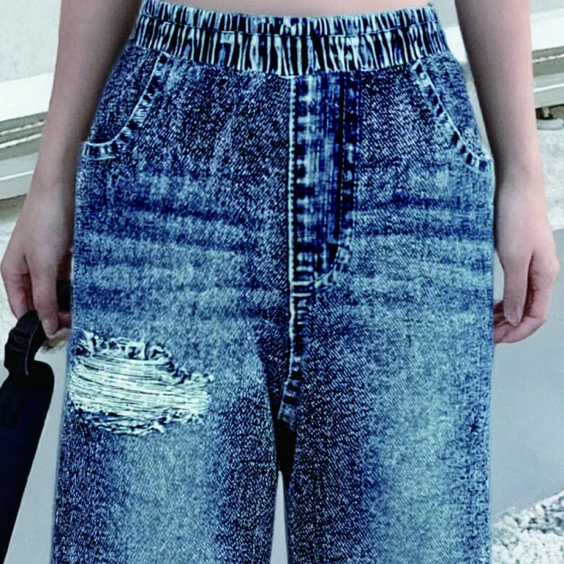 Мода для девочек Y2K в уличном стиле 2025 года — винтажный милый принт единорога — детские свободные широкие брюки из искусственного денима