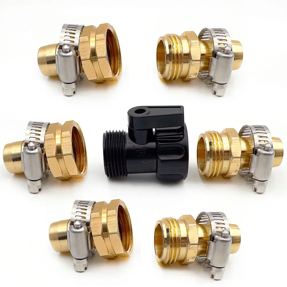 Aluminum Hose Repair Fitting Set Water Pipe Connector For Qicheng Garden Lawn Irrigation System Watering Supplies