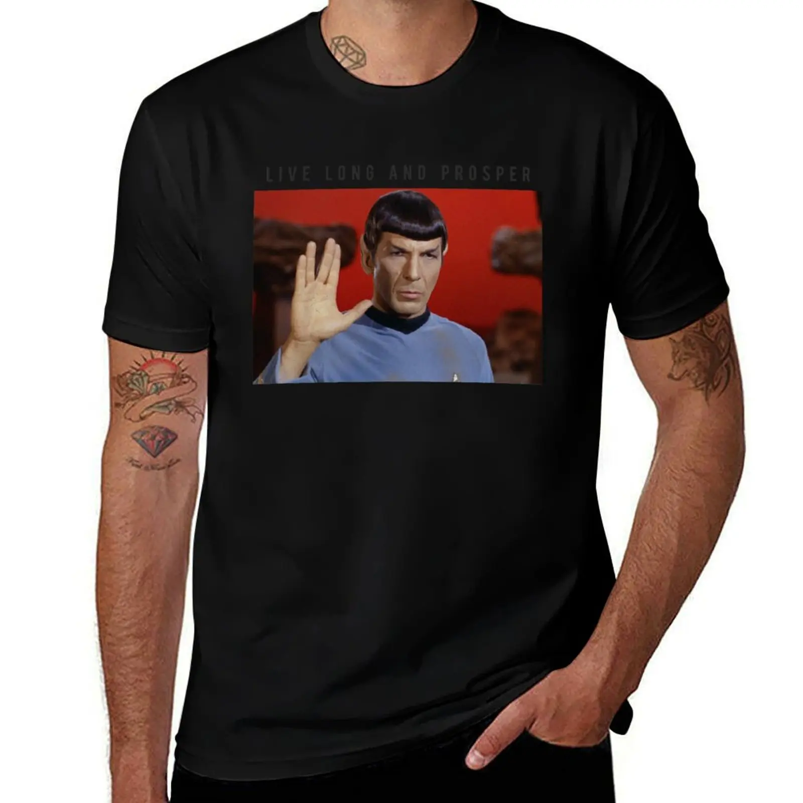 Star Trek Next Generation Live Long And Prosper Spock Portrait T-Shirt Breathable Lightweight Summer Top