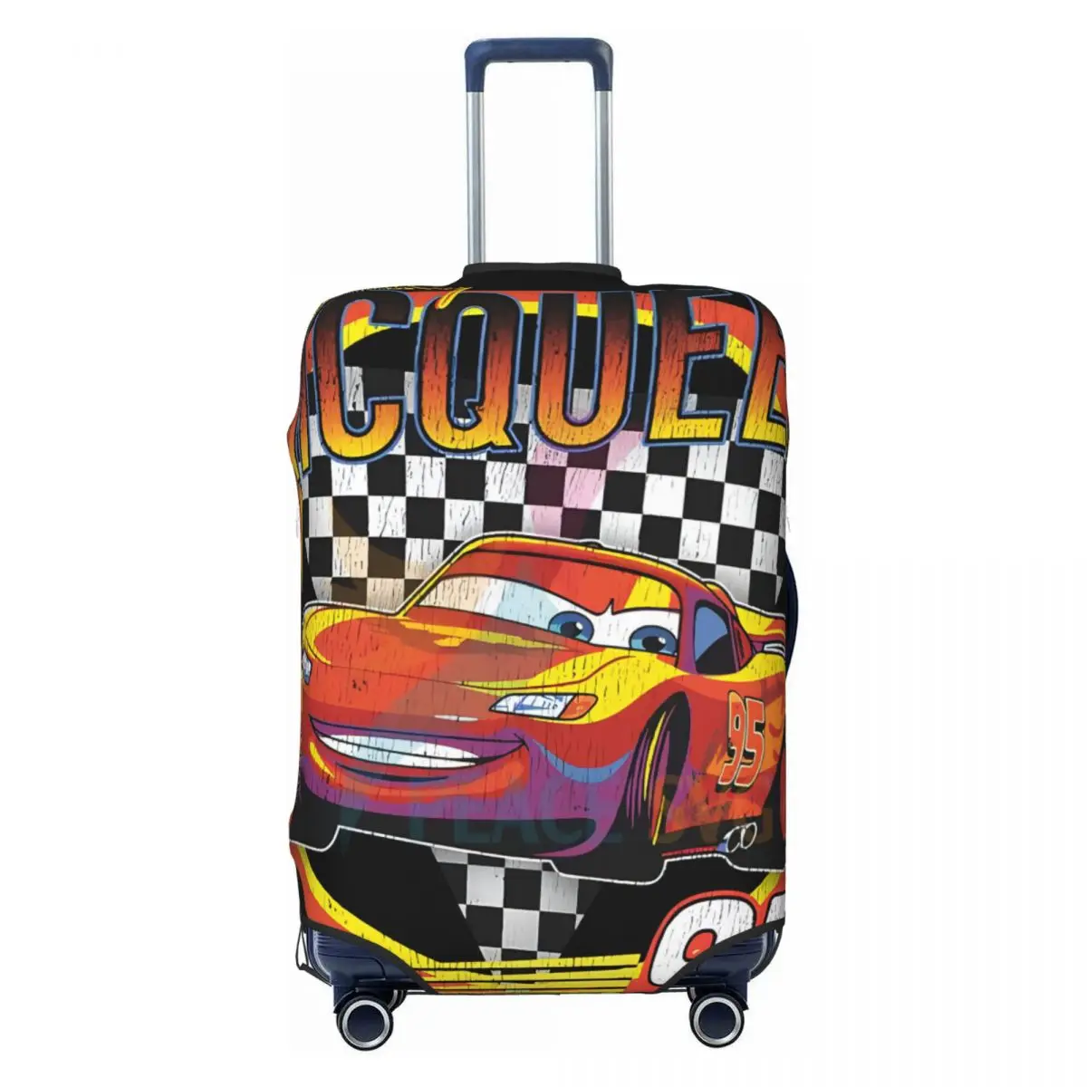 

Custom Racer Lightning McQueen Cars Luggage Cover Protector Cute Cartoon Travel Suitcase Protective Cover for 18-32 Inch