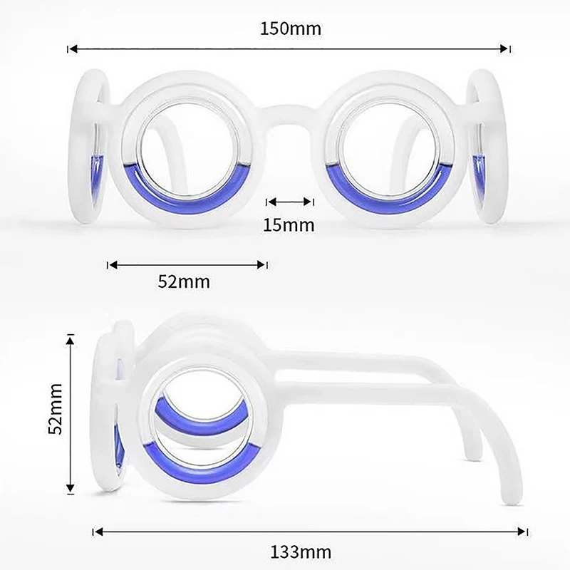 1Pcs Anti-Motion Sickness Liquid Glasses Portable Lensless Driving Sickness Goggles Anti-Sickness Glasses For Children Adult