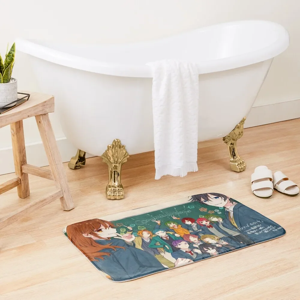 

Horimiya Vintage Cover Bath Mat House Entrance Toilet Rug Kitchens Mat