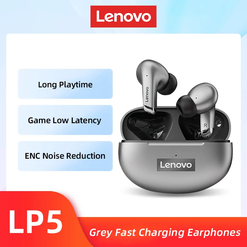Lenovo LP5 Wireless Earbuds Black 3