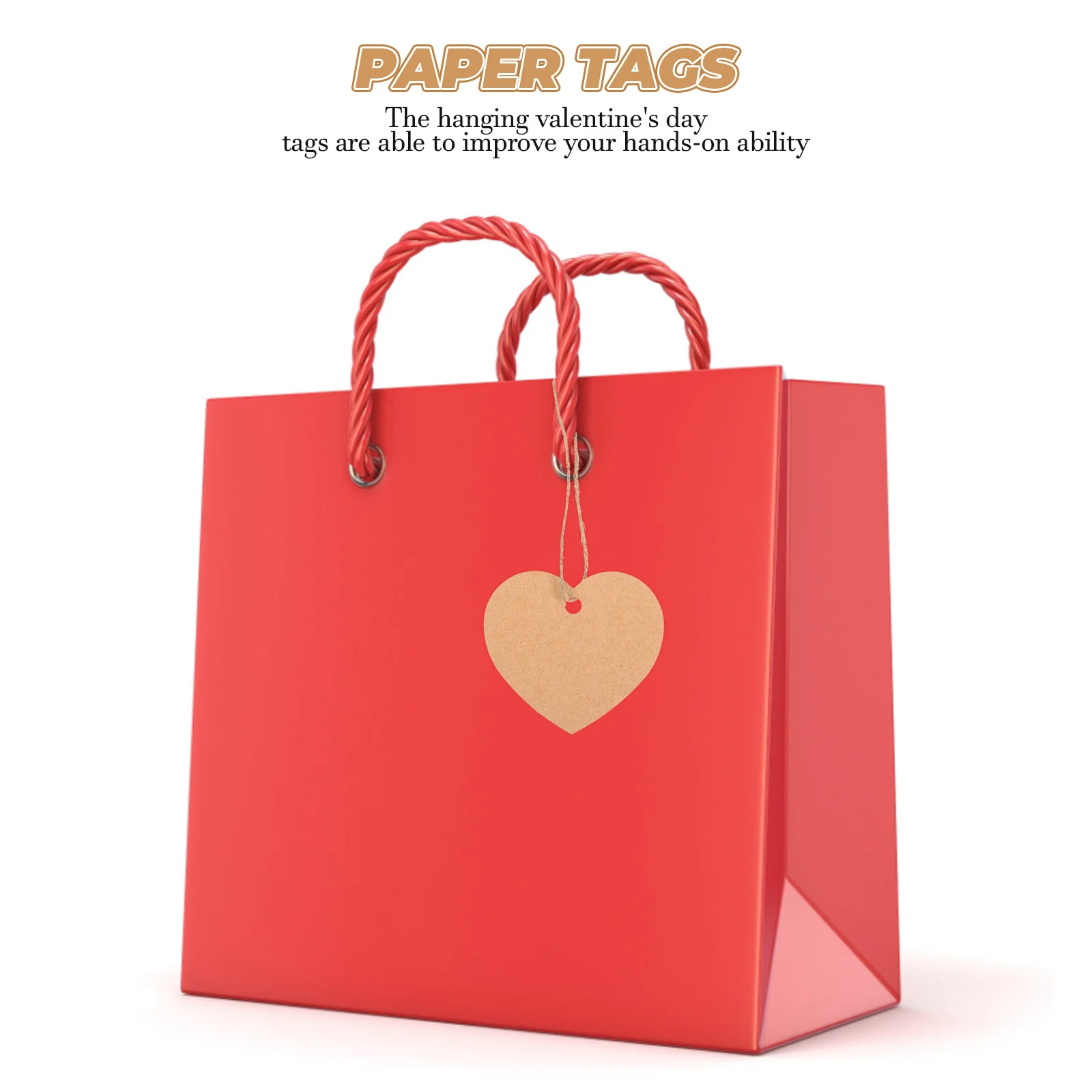 

1Set Gift Tags Hanging Heart Shaped Romantic Paper Tags DIY Crafts Packaging Decoration Valentine's Day Wedding Price Labels