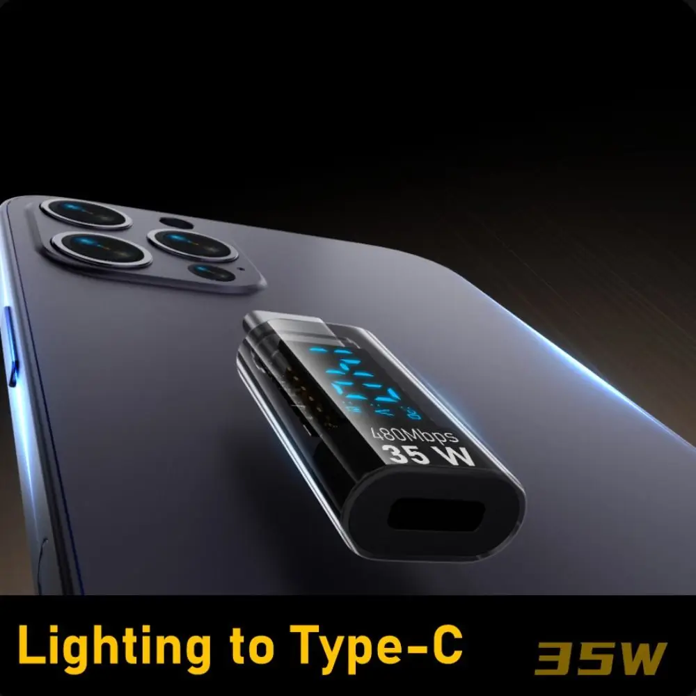 PD 140W USB-C Adapter Digital LED Display 40Gbps for iOS Converter Smart Chip Aluminium Alloy Type-C Extension Connector Laptop