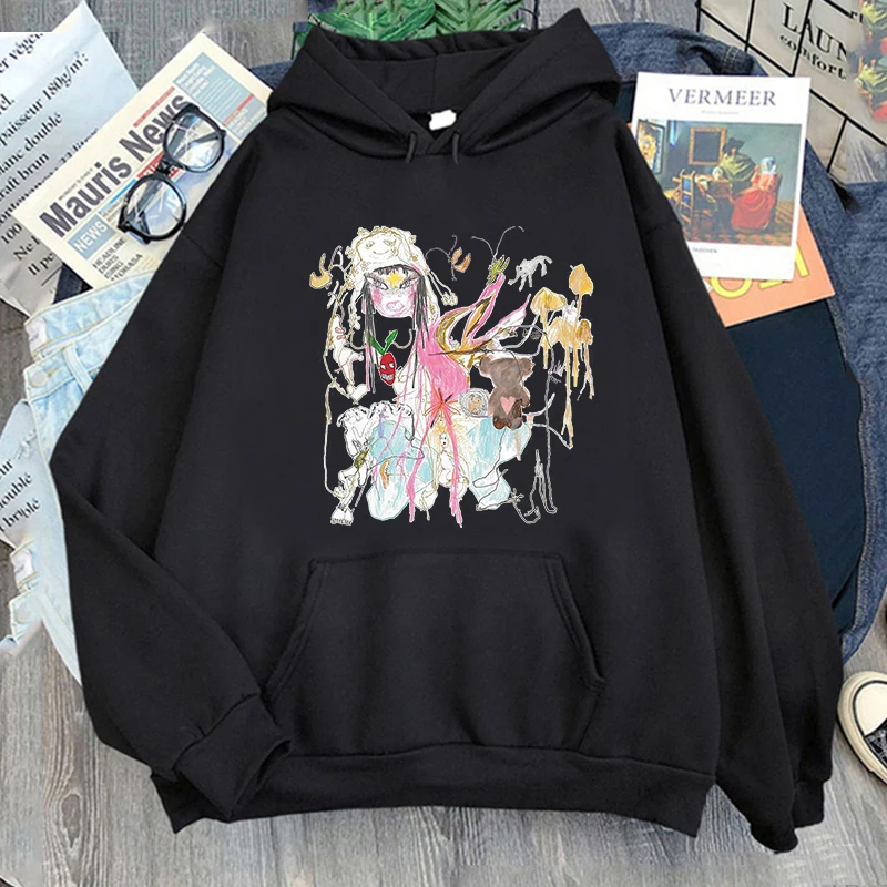 Beabadoobee Beatopia Hoodie Funny Cartoon Graphic Sweatshirts for Mens Casual Harajuku Couple Hoody Moletom Male Streetwear Tops