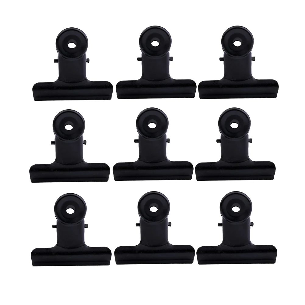 

30 Pcs Fixing Clips Note Metal Nail Clamps Paper Document Organizer Black Office