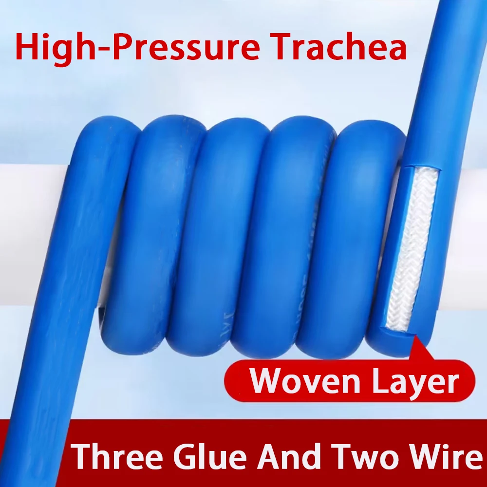 ID4-25mm Polyester Fully Woven Explosion-Proof Heat-Resistant High-Pressure Gas Pipe Air Compressor Hose Antifreeze Rubber Pipe