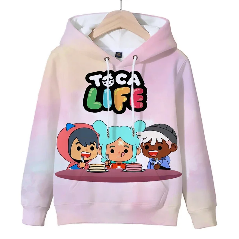 Toca Leben Welt Hoodies Sweatshirt Kinder Kleidung Toca Boca Hoodie Jungen Mädchen Cartoon Hoody Pullover Kinder Freizeit mantel