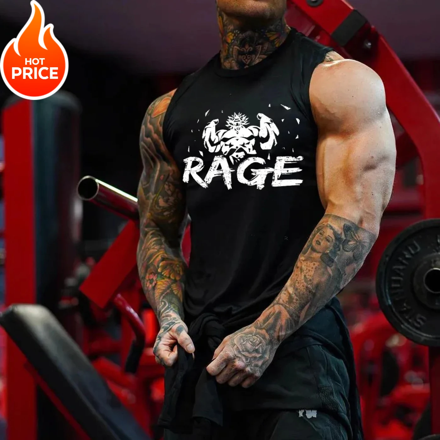 Anime Dragon Ball Super Saiyan Harajuku Spring Summer Tank Top Gym Casual Sports Fitness Pure Cotton Sleeveless Shirt Y2K
