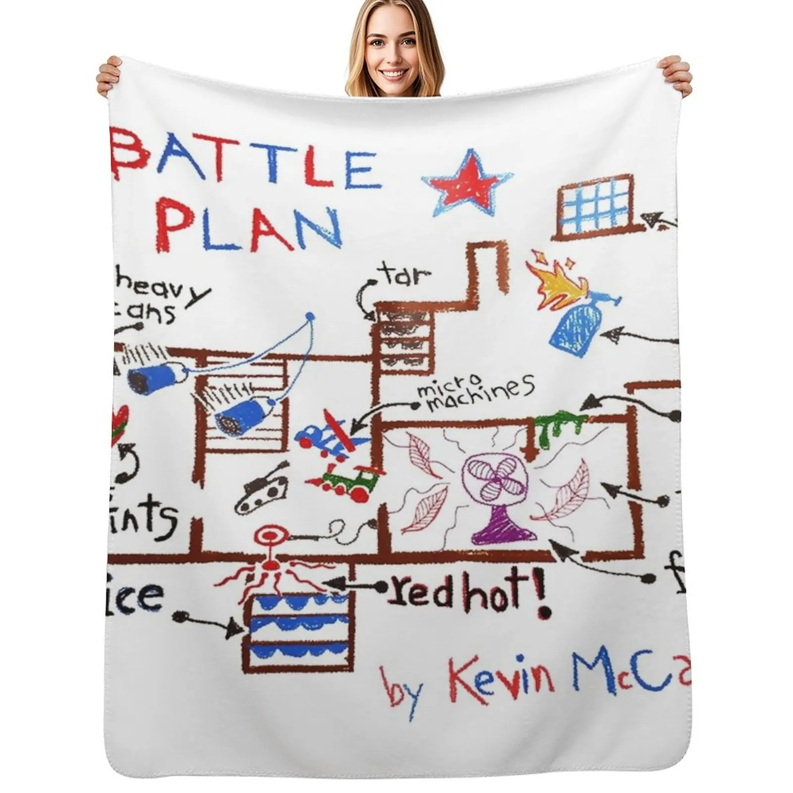 Kevin Home Battle Plan Throw Blanket halloween Blankets Sofas Of Decoration warm for winter manga Hairys Thins Blankets