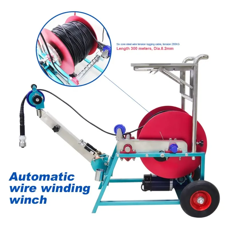 กล้องตรวจสอบบ่อลึกสำหรับบ่อบาดาลขนาด 300 เมตร พร้อมกล้องแพน-ทิลท์ 90 มม. และไฟ LED ปรับโฟกัสได้