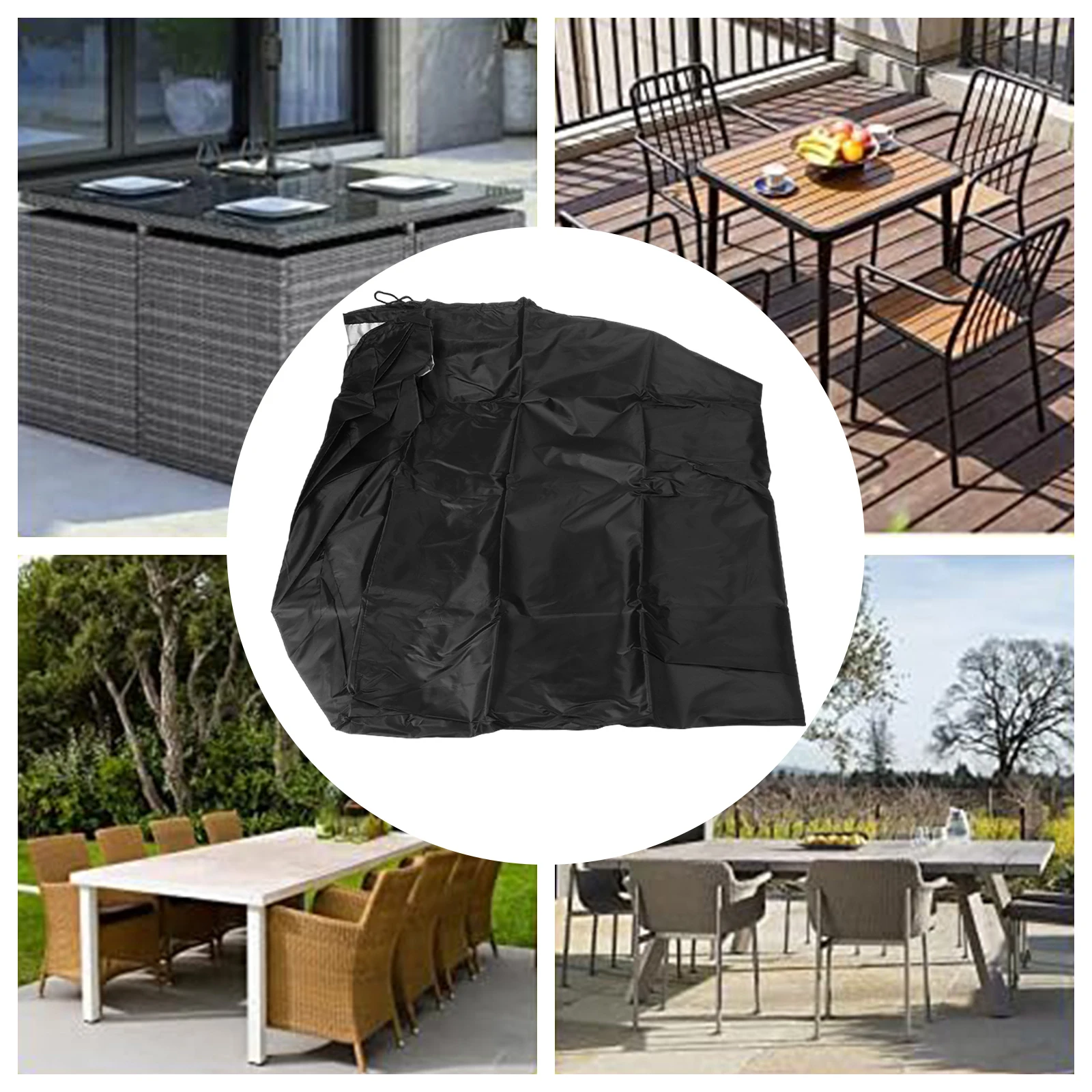 

Чехол для мебели для патио, тканевый чехол Оксфорд, тяжелый дождевик, пылезащитный чехол, несколько вариантов размера, водонепроницаемое покрытие из искусственной кожи