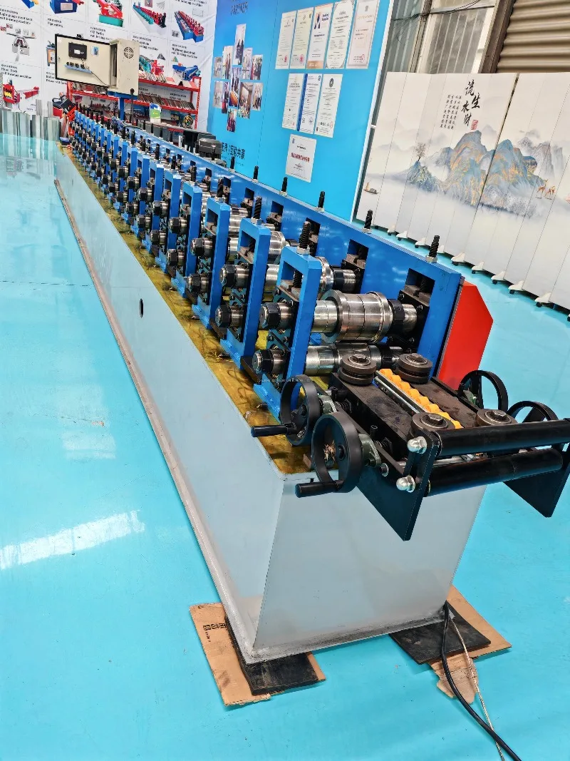 PLC Controlled Metal Drywall Steel Stud Framing & C Channel Roll Forming Machine With Engine And Motor For Construction