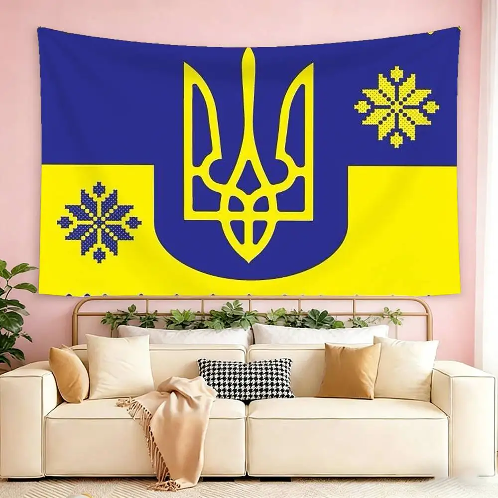Nation flag U-Ukraine print   Flags Wall Hanging Tapestry Outdoor Garage Room Decorative flag Background Blanket